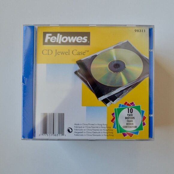 Fellowes CD Jewel Case 10 Pack New Sealed - Picture 1 of 3